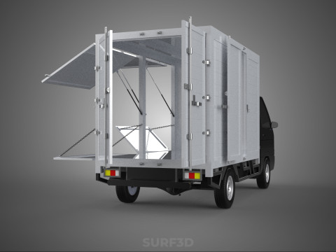 MITSUBISHI COLT L300 PICKUP BOX TRUCK CARGO FREIGHT CUBE VAN CAR 3D Model