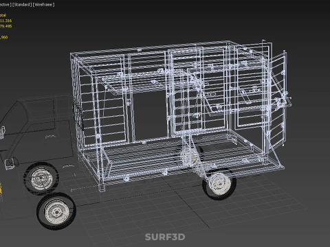MITSUBISHI COLT L300 PICKUP BOX TRUCK CARGO FREIGHT CUBE VAN CAR 3D Model