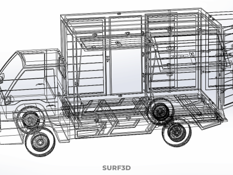 MITSUBISHI COLT L300 PICKUP BOX TRUCK CARGO FREIGHT CUBE VAN CAR 3D Model