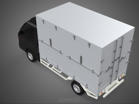 MITSUBISHI COLT L300 BOX TRUCK PICKUP CARGO FREIGHT CUBE VAN CAR 3D 模型