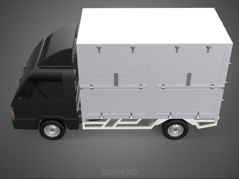 MITSUBISHI COLT L300 BOX TRUCK PICKUP CARGO FREIGHT CUBE VAN CAR 3D 模型