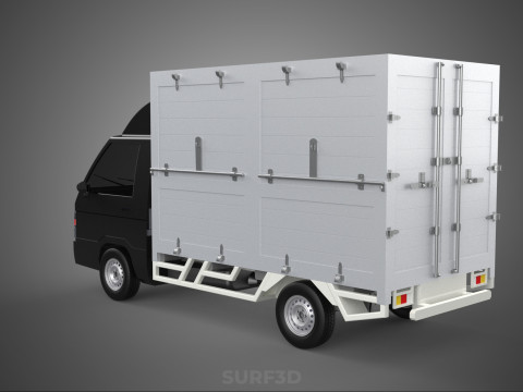 MITSUBISHI COLT L300 BOX TRUCK PICKUP CARGO FREIGHT CUBE VAN CAR 3D 模型