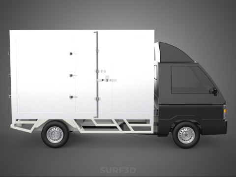 MITSUBISHI COLT L300 BOX TRUCK PICKUP CARGO FREIGHT CUBE VAN CAR 3D 模型
