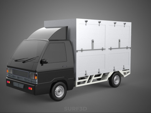 MITSUBISHI COLT L300 BOX TRUCK PICKUP CARGO FREIGHT CUBE VAN CAR 3D 模型