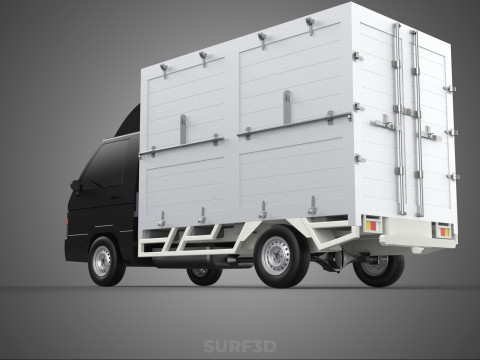 MITSUBISHI COLT L300 BOX TRUCK PICKUP CARGO FREIGHT CUBE VAN CAR 3D 模型
