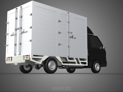 MITSUBISHI COLT L300 BOX TRUCK PICKUP CARGO FREIGHT CUBE VAN CAR 3D 模型