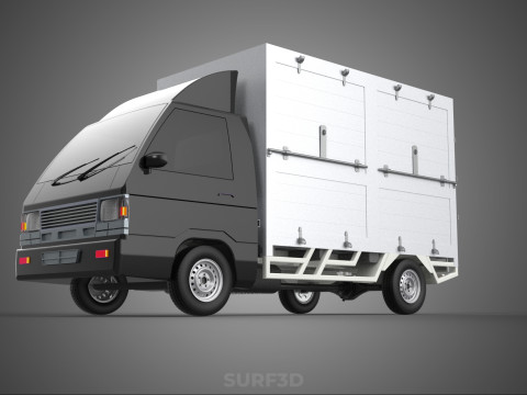 MITSUBISHI COLT L300 BOX TRUCK PICKUP CARGO FREIGHT CUBE VAN CAR 3D 模型