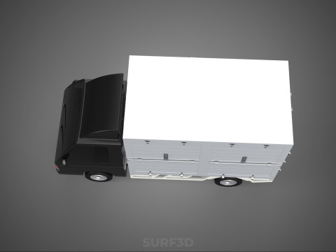 MITSUBISHI COLT L300 BOX TRUCK PICKUP CARGO FREIGHT CUBE VAN CAR 3D 模型