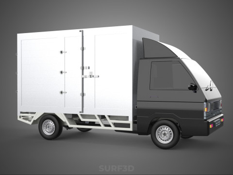 MITSUBISHI COLT L300 BOX TRUCK PICKUP CARGO FREIGHT CUBE VAN CAR 3D 模型