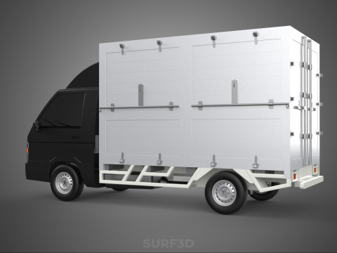 MITSUBISHI COLT L300 BOX TRUCK PICKUP CARGO FREIGHT CUBE VAN CAR 3D 模型