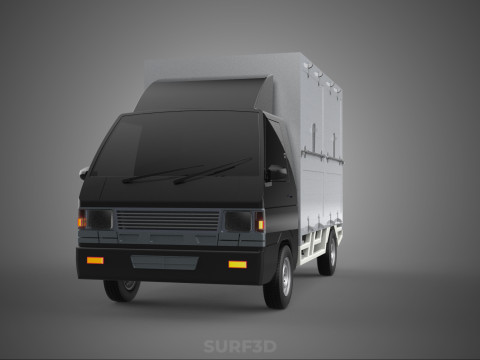 MITSUBISHI COLT L300 BOX TRUCK PICKUP CARGO FREIGHT CUBE VAN CAR 3D 模型