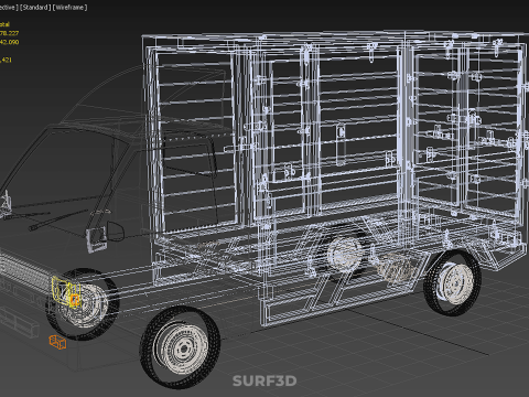MITSUBISHI COLT L300 BOX TRUCK PICKUP CARGO FREIGHT CUBE VAN CAR 3D 模型