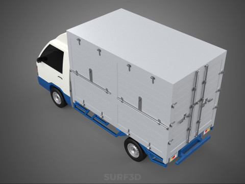 MAIL POST POSTAL SERVIC DELIVERY BOX CUBE TRUCK VAN CAR VEHICLE 3D Modell