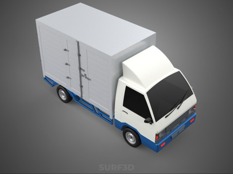 MAIL POST POSTAL SERVIC DELIVERY BOX CUBE TRUCK VAN CAR VEHICLE 3D Modell