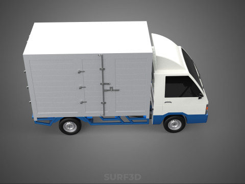MAIL POST POSTAL SERVIC DELIVERY BOX CUBE TRUCK VAN CAR VEHICLE 3D Modell