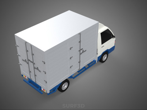 MAIL POST POSTAL SERVIC DELIVERY BOX CUBE TRUCK VAN CAR VEHICLE 3D Modell