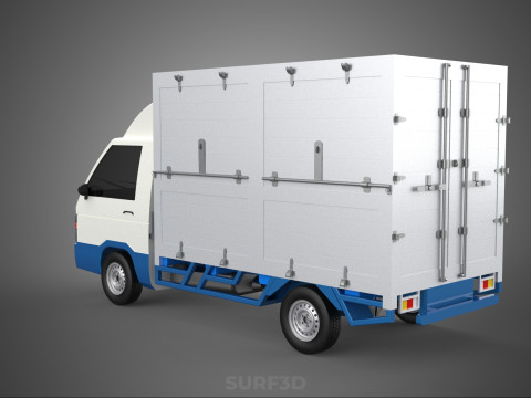 MAIL POST POSTAL SERVIC DELIVERY BOX CUBE TRUCK VAN CAR VEHICLE 3D Modell