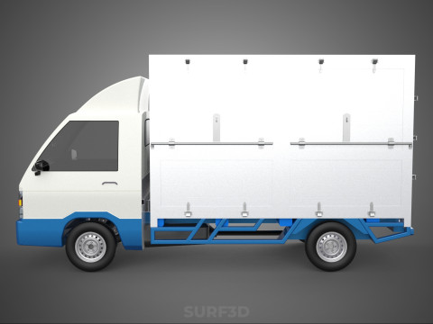 MAIL POST POSTAL SERVIC DELIVERY BOX CUBE TRUCK VAN CAR VEHICLE 3D Modell