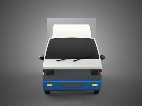 MAIL POST POSTAL SERVIC DELIVERY BOX CUBE TRUCK VAN CAR VEHICLE 3D Modell
