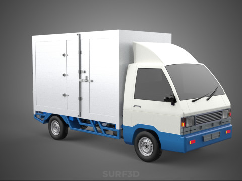 MAIL POST POSTAL SERVIC DELIVERY BOX CUBE TRUCK VAN CAR VEHICLE 3D Modell