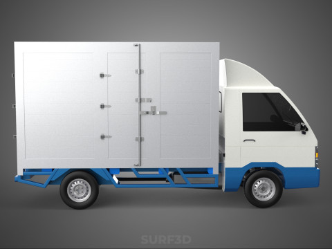 MAIL POST POSTAL SERVIC DELIVERY BOX CUBE TRUCK VAN CAR VEHICLE 3D Modell