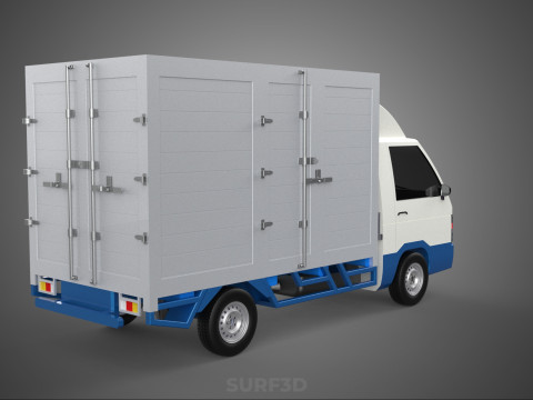 MAIL POST POSTAL SERVIC DELIVERY BOX CUBE TRUCK VAN CAR VEHICLE 3D Modell
