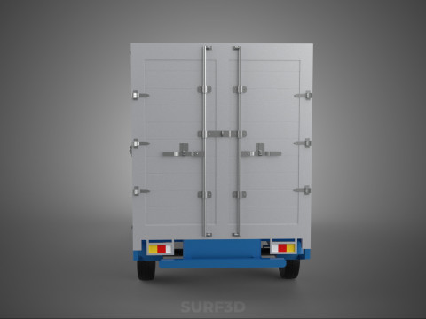 MAIL POST POSTAL SERVIC DELIVERY BOX CUBE TRUCK VAN CAR VEHICLE 3D Modell