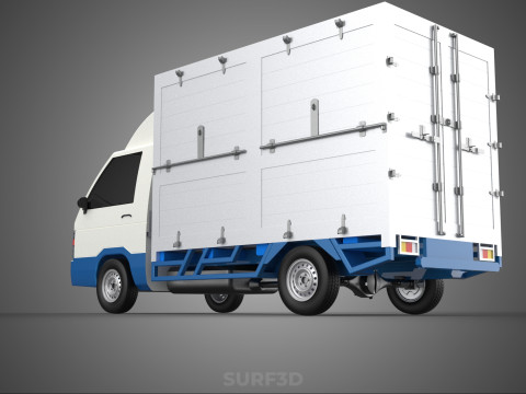 MAIL POST POSTAL SERVIC DELIVERY BOX CUBE TRUCK VAN CAR VEHICLE 3D Modell