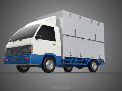 MAIL POST POSTAL SERVIC DELIVERY BOX CUBE TRUCK VAN CAR VEHICLE 3D Modell