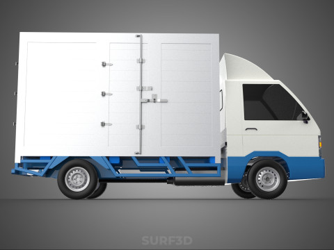 MAIL POST POSTAL SERVIC DELIVERY BOX CUBE TRUCK VAN CAR VEHICLE 3D Modell