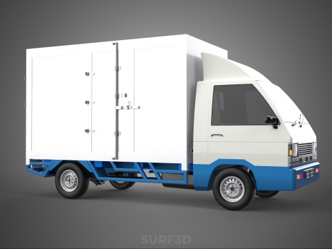 MAIL POST POSTAL SERVIC DELIVERY BOX CUBE TRUCK VAN CAR VEHICLE 3D Modell