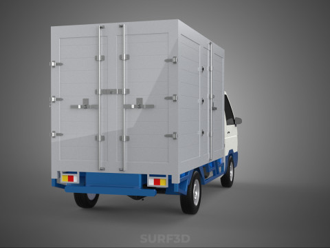 MAIL POST POSTAL SERVIC DELIVERY BOX CUBE TRUCK VAN CAR VEHICLE 3D Modell