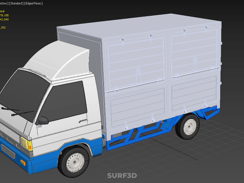 MAIL POST POSTAL SERVIC DELIVERY BOX CUBE TRUCK VAN CAR VEHICLE 3D Modell