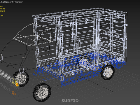 MAIL POST POSTAL SERVIC DELIVERY BOX CUBE TRUCK VAN CAR VEHICLE 3D Modell