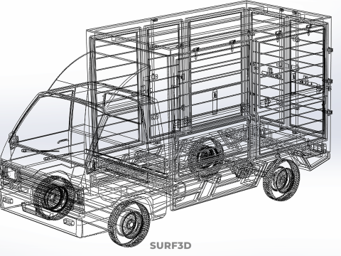 MAIL POST POSTAL SERVIC DELIVERY BOX CUBE TRUCK VAN CAR VEHICLE 3D Modell