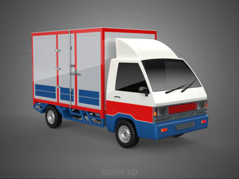 POST MAIL POSTAL SERVICE DELIVERY BOX CUBE TRUCK VAN CAR VEHICLE 3D Model