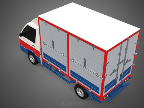 POST MAIL POSTAL SERVICE DELIVERY BOX CUBE TRUCK VAN CAR VEHICLE Modèle 3D