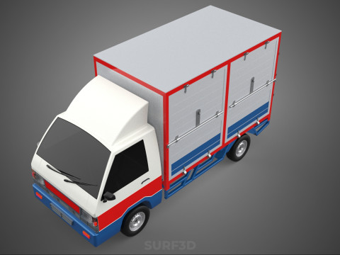 POST MAIL POSTAL SERVICE DELIVERY BOX CUBE TRUCK VAN CAR VEHICLE Modèle 3D