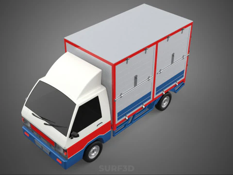POST MAIL POSTAL SERVICE DELIVERY BOX CUBE TRUCK VAN CAR VEHICLE 3D Model