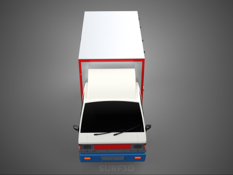 POST MAIL POSTAL SERVICE DELIVERY BOX CUBE TRUCK VAN CAR VEHICLE Modèle 3D