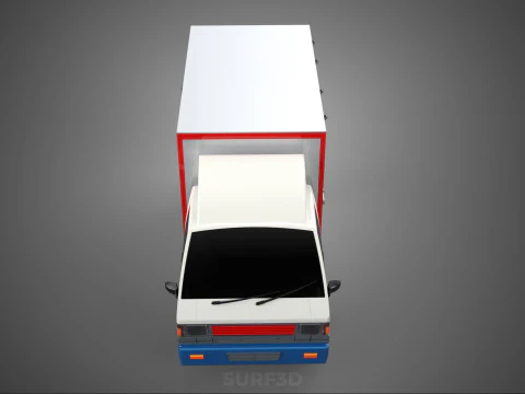 POST MAIL POSTAL SERVICE DELIVERY BOX CUBE TRUCK VAN CAR VEHICLE 3D Model