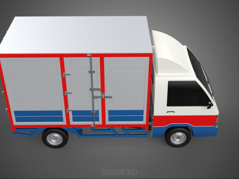 POST MAIL POSTAL SERVICE DELIVERY BOX CUBE TRUCK VAN CAR VEHICLE Modèle 3D