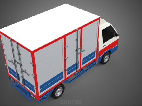 POST MAIL POSTAL SERVICE DELIVERY BOX CUBE TRUCK VAN CAR VEHICLE Modèle 3D