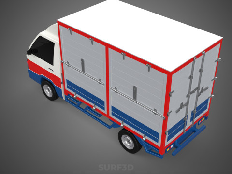 POST MAIL POSTAL SERVICE DELIVERY BOX CUBE TRUCK VAN CAR VEHICLE Modèle 3D