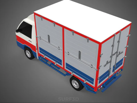 POST MAIL POSTAL SERVICE DELIVERY BOX CUBE TRUCK VAN CAR VEHICLE 3D Model