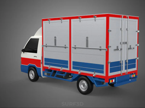POST MAIL POSTAL SERVICE DELIVERY BOX CUBE TRUCK VAN CAR VEHICLE 3D Model