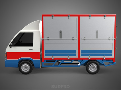 POST MAIL POSTAL SERVICE DELIVERY BOX CUBE TRUCK VAN CAR VEHICLE Modèle 3D