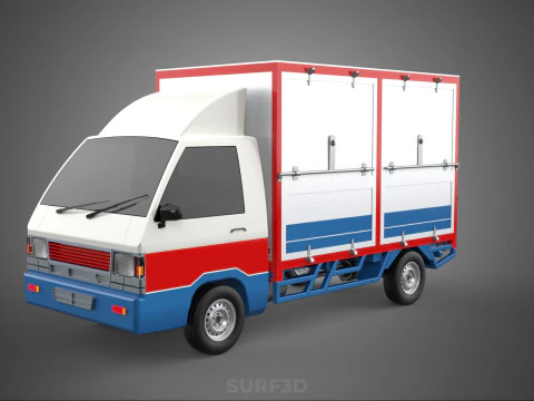 POST MAIL POSTAL SERVICE DELIVERY BOX CUBE TRUCK VAN CAR VEHICLE 3D Model
