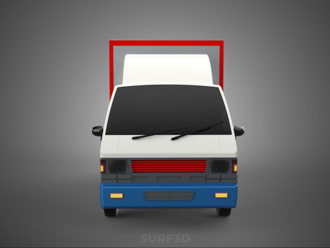 POST MAIL POSTAL SERVICE DELIVERY BOX CUBE TRUCK VAN CAR VEHICLE Modèle 3D