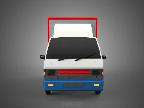 POST MAIL POSTAL SERVICE DELIVERY BOX CUBE TRUCK VAN CAR VEHICLE 3D Model